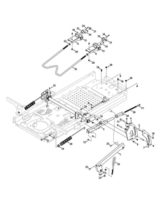 Deck Lift Diagram and Parts List for Z-FORCEL60 (17ASDALD010)(2014) Cub Cadet Lawn Tractor